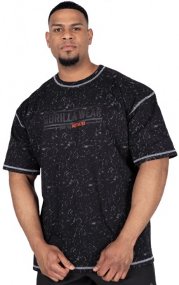 Gorilla Wear Pánske Oversized tričko Saginaw - Washed černé - S