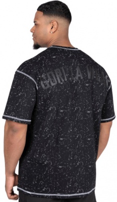 Gorilla Wear Pánske Oversized tričko Saginaw - Washed černé - S