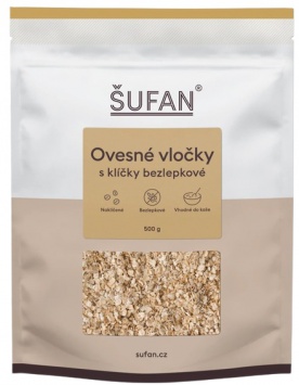 Šufan Bezlepkové ovesné vločky s klíčky 500 g PROŠLÉ DMT 8.6.2023