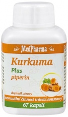 MedPharma Kurkuma Plus piperin 67 kapslí