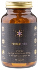NaturLabs Energy Magnesium Malate + Bioactive Vitamin B6 90 kapslí