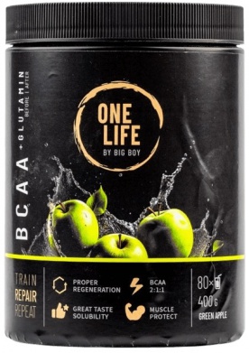 ONE LIFE BCAA 407 g - zelené jablko