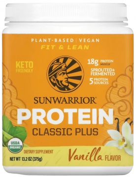 Sunwarrior Protein Classic Plus 375 g - vanilka