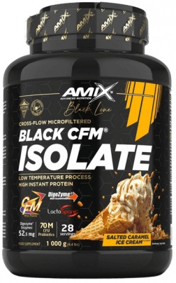 Amix BLACK Line Black CFM Isolate 1000 g - slaný karamel/zmrzlina