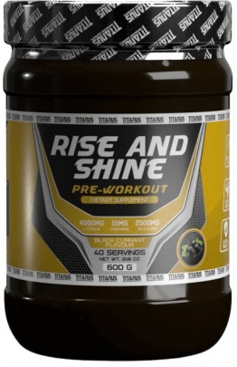 Titánus Pre-workout RISEandSHINE 600 g - višeň