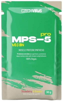 Czech Virus Vícesložkový protein MPS-5 PRO Vegan 30 g - banán/jahoda