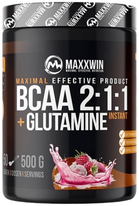 Maxxwin BCAA + GLUTAMINE 500 g + 3x Shot 60 ml ZDARMA