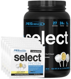 PEScience Select Protein US verze 837 g + 5 x Select Protein vzorek ZDARMA