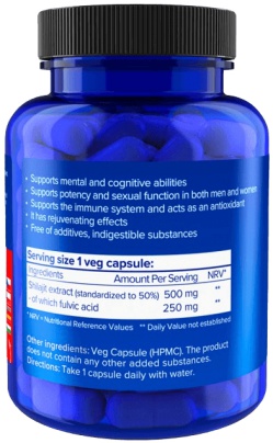 NATIOS Shilajit Extract 500 mg Extra Strength 90 veganských kapslí