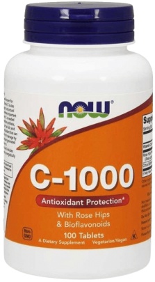 Now Foods Vitamin C 1000 mg 100 rostlinných kapslí