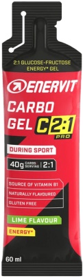 Enervit Carbo gel C2:1 PRO 60 ml - bez příchuti se sodíkem