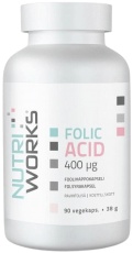 NutriWorks Folic Acid 400µg 90 kapslí
