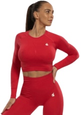 Booty BASIC ACTIVE CANDY RED crop-top