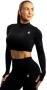 Booty Simple - Crop Top Zipper BLACK