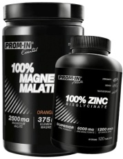 Prom-in 100% Magnesium Malate 324 g + 100% Zinc Bisglycinate 120 tablet ZDARMA