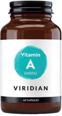 Viridian Vitamin A 5000IU 60 kapslí
