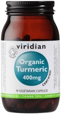 Viridian Turmeric (Kurkuma) 400mg Organic 90 kapslí