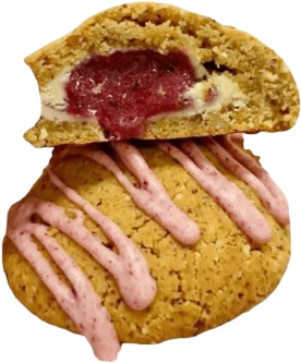 Passion Nutrition MPower Cookie Gain Mini 5x40 g - Malinové brownie/malinová náplň