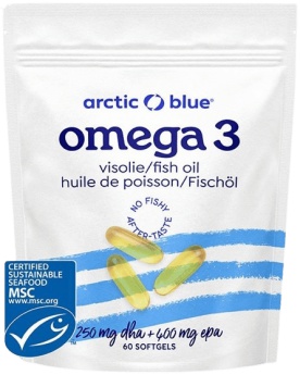 ARCTIC BLUE® Omega 3 (250mg DHA & 400mg EPA) původ Aljaška - 60 kapslí