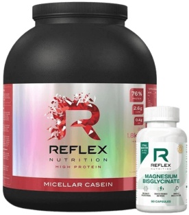 Reflex Micellar Casein 1800 g + Magnesium Bisglycinate 90 kapslí ZDARMA