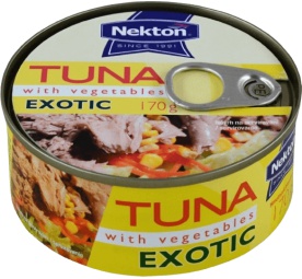 Nekton Tuňák kousky se zeleninou 170 g - Mexico