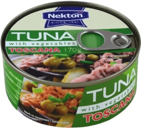 Nekton Tuňák kousky se zeleninou 170 g - Mexico
