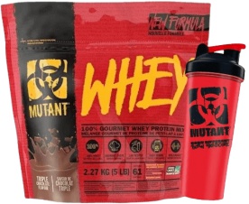 Mutant Whey NEW 2270 g + šejkr Born Hardcore červeno/černý 1000 ml ZDARMA