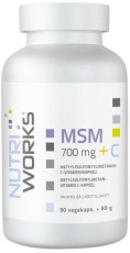 NutriWorks MSM 700 mg + C 90 kapslí