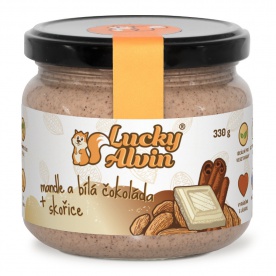 Lucky Alvin Mandle a bílá čokoláda + skořice 330g PROŠLÉ DMT 10.11.2024