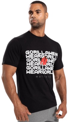 Gorilla Wear Pánske tričko Bradley Černé