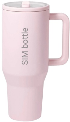 SIM bottle Tumbler s vysouvacím brčkem 1180 ml - světle růžový