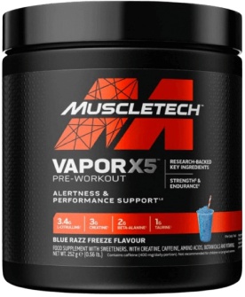Muscletech VAPOR X5 Next Gen Pre-Workout NEW 247 g - fruit punch