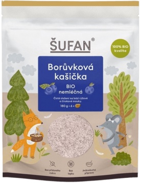 Šufan kašička BIO nemléčná 180 g - jahodová