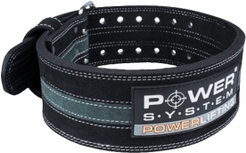 POWER SYSTEM Fitness opasek POWERLIFTING 3800 šedý - XXL