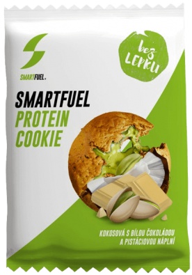 SmartFuel protein cookies 75 g - Kokos/bílá čokoláda a malinová náplň