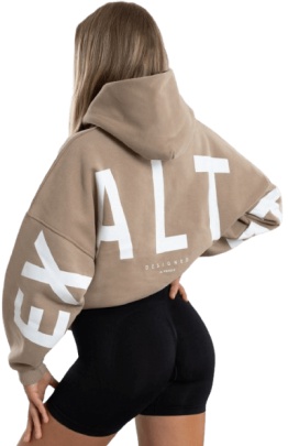 Exalted Dámská Comfy-Nest ORIGINAL OVERSIZED mikina hnědá - L