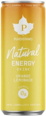Puhdistamo Natural Energy Drink 330 ml - malina