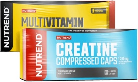 Nutrend Creatine Compressed Caps 120 kapslí + Multivitamin 60 kapslí AKCE