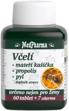 Medpharma Včelí mateří kašička + propolis + pyl 67 tablet VÝPRODEJ (DMT 31.08.2025)