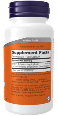 Now Foods 5-HTP 100 mg 60 kapslí