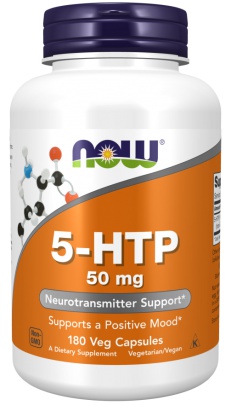 Now Foods 5-HTP (5-hydroxy L-tryptofan) 50 mg 180 kapslí