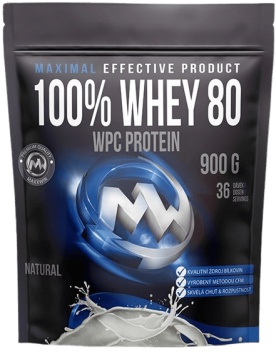MAXXWIN 100% Whey 80 900 g - natural PROŠLÉ DMT 6.6.2026