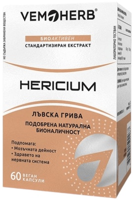 VemoHerb Hericium (Extrakt z Korálovce ježatého) 60 kapslí