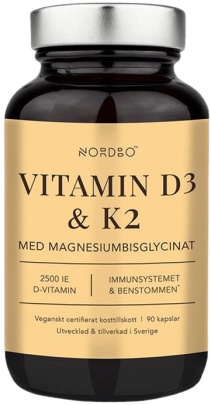 Nordbo Vitamin D3 & K2 & Magnesium 90 kapslí