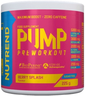 Nutrend Pump 225 g + N1 PRE-WORKOUT 17g - modrá malina ZDARMA