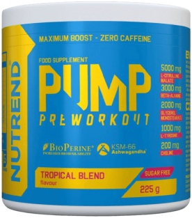 Nutrend Pump 225 g + N1 PRE-WORKOUT 17g - modrá malina ZDARMA