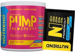 Nutrend Pump 225 g + N1 PRE-WORKOUT 17g - modrá malina ZDARMA