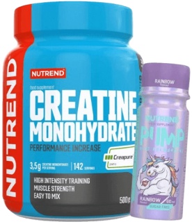 Nutrend Creatine Monohydrate Creapure + Pump Shot 60 ml - rainbow ZDARMA