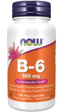 Now Foods Vitamin B6 100 mg 100 kapslí