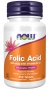 Now Foods Kyselina listová (Folic Acid) s obsahem vitamínu B12 800 μg 250 tablet